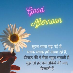 शुभ दोपहर शायरी Good Afternoon Hindi Shayari, Images | Shubh Dopahar Shayari, Status, sms, Quotes